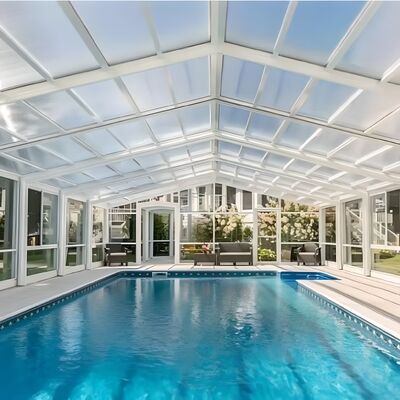 Good price Modern Outdoor Swimming Pool Sunroom with Polygon Roof Molding Waterproof Design for Residential and Home Office Use online