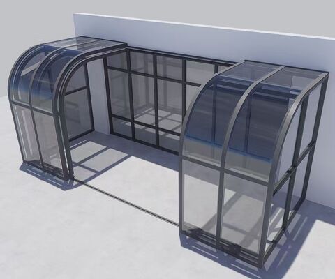 Good price High Quality Custom Prefabricated Winter Garden Sunroom Modern Luxury Glass House with Flat Tempered Roof for Hotel Park Villa online