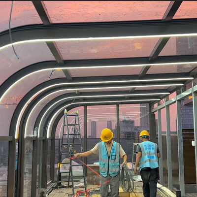 Good price Modern Glass House Prefab Folding Veranda Tempered Glass Roof for Villa Hotel Apartment Park for Sunroom Panels online