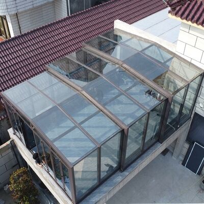 Good price Movable Super Wide Retractable Aluminum Sunroom with Sensor Garden House Enclosure Triangle Roof for Residential & Park Use online
