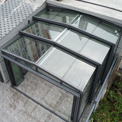 Good price Electric Retractable Roof Sunroom Enclosure Four Season Commercial Aluminium Structure Motorized Movable Sunrooms & Glass Houses online