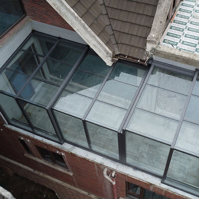 Good price Luxury Pergola Retractable Glass Sunroom 4 Season Sunroom with Sliding Open Style Flat/Triangle Roof Molding by Sunroom House online