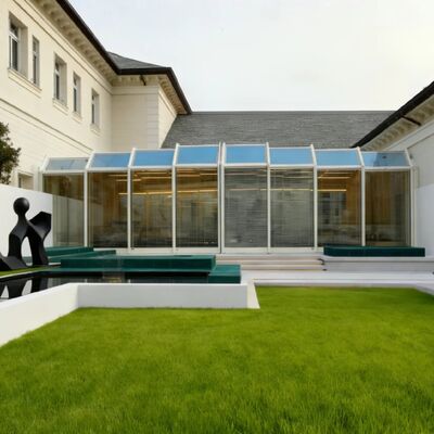 Good price Modern Foldable Mobile Residential Sunroom Retractable Waterproof Flat Intelligent Electric Laminated Tempered Glass High Light online