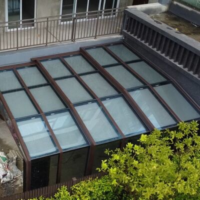 Good price Outdoor Prefabricated Aluminium Insulated Greenhouse Sun Room Kit Prefab Conservatory Glass House Tempered Glass Courtyard Roof online