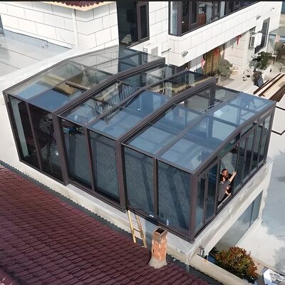 Good price Automatic Retractable Contemporary Design UV Resistant Waterproof Aluminum Sunroom for Outdoor Patio Garden Park Courtyard online