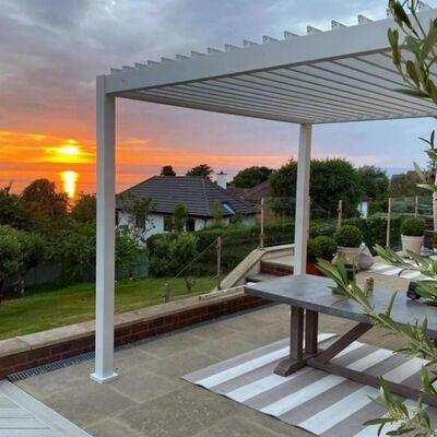 Good price Electric Outdoor Aluminium Canopy Modern 3x3 Pergola X Cost Gazebo Patio Tent System All'aperto Roof Bracket Kit Pavilion online