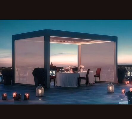 Good price Custom DIY Motorized Aluminum Pergola Cover Patio Roof with Automatic Louvered and Screens Canvas Fabric Zip for Pavilion online