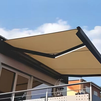 Good price High Quality Aluminum Electric Remote Control Retractable Folding Arm Awnings Full Cassette Polyester Awning Canopy online