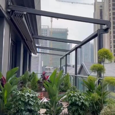 Good price Waterproof Retractable Awning with Aluminum Frame Polyester Sail-Outdoor Patio Canopy 6m Projection Customizable Dimensions online