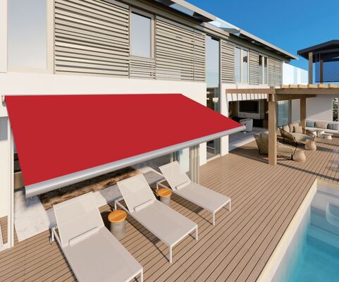 Good price Customizable Design Retractable Awning with Aluminum Frame and UV-Resistant Polyester for Outdoor Sunshade online